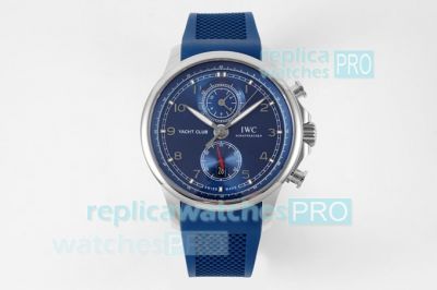 Swiss Replica IWC Schaffhausen Portugieser Yacht Club Chronograph Watch Blue Dial